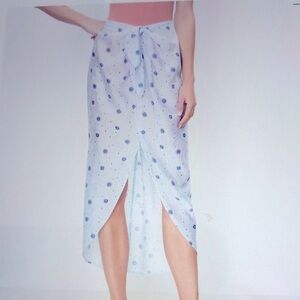 Loft Beach Floral Wrap Skirt